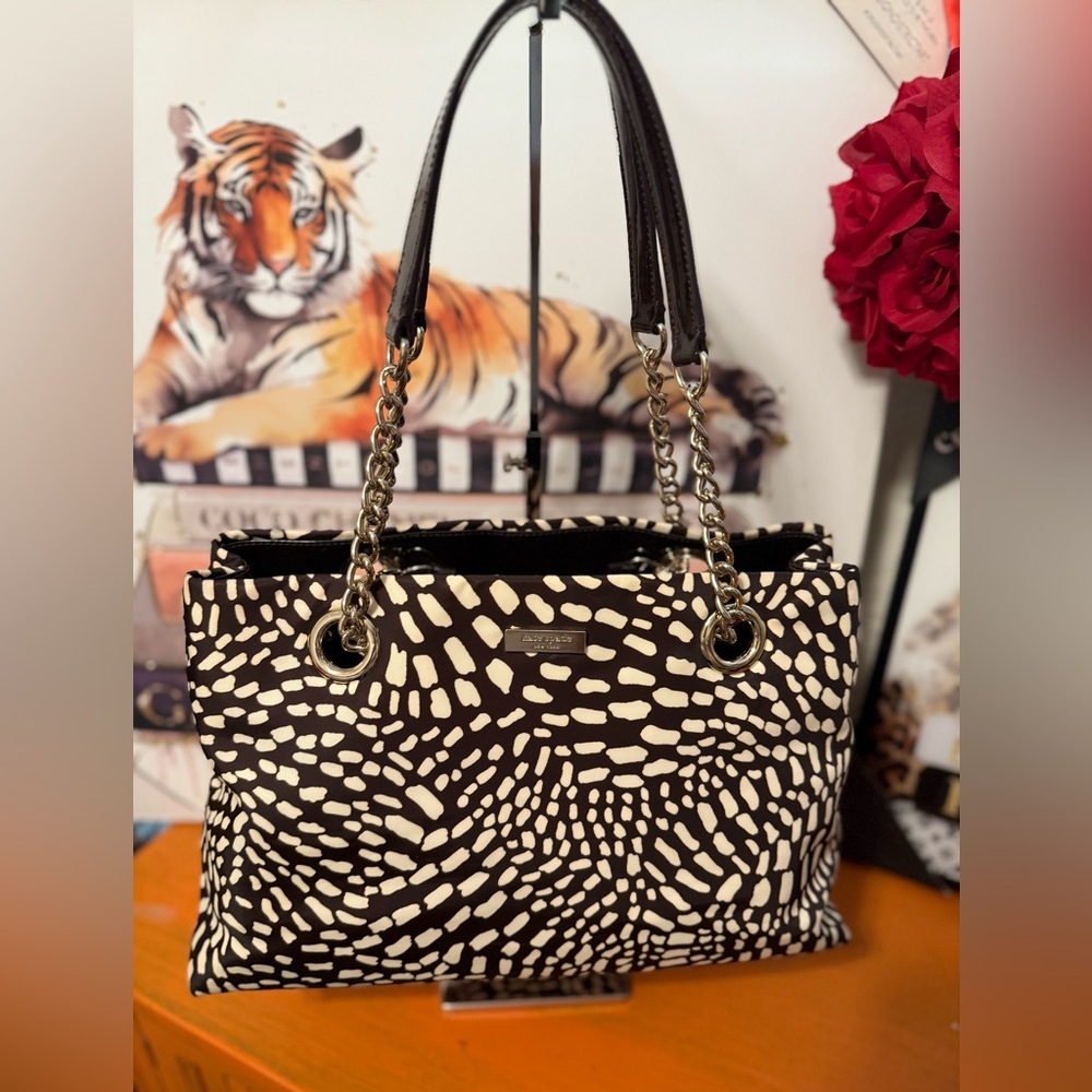 Kate Spade Monochrome Patterned Shoulder Bag